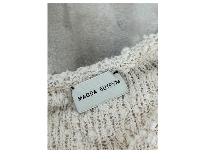 Magda Butrym Langes Strickkleid in Creme Beige - Ansicht 5
