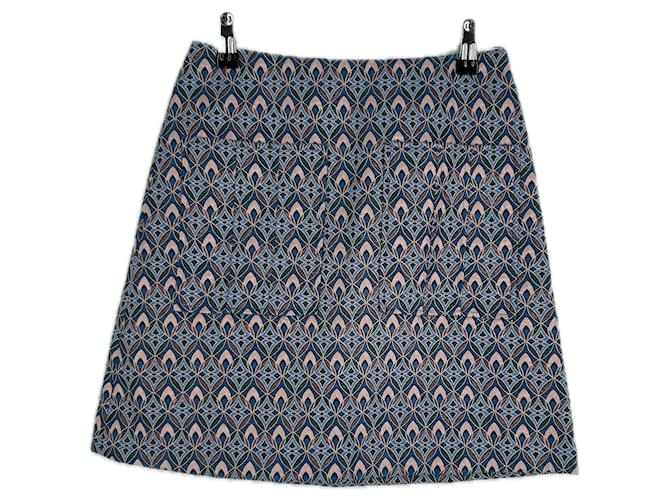 Maje Falda estampada azul y rosa - vista 2