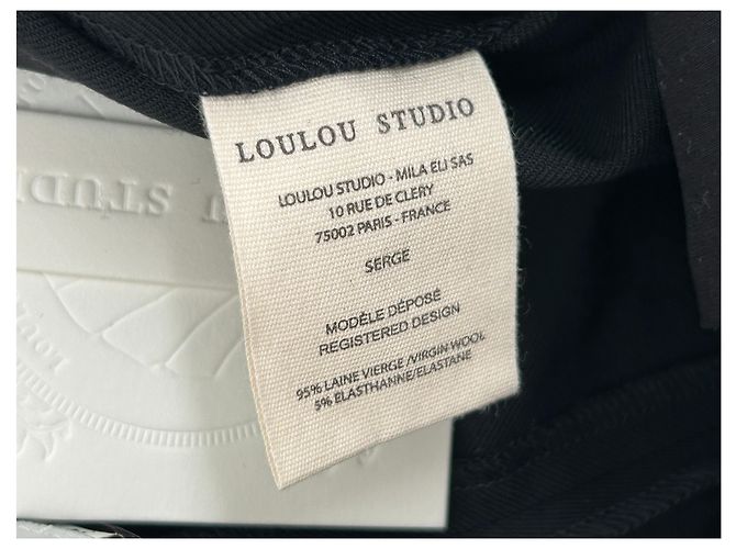 Autre Marque LOULOU STUDIO Serge Shorts Schwarz Wolle - Ansicht 3