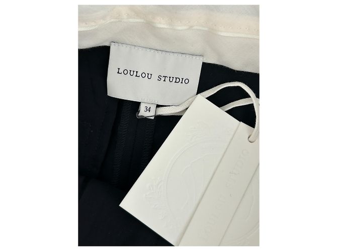 Autre Marque LOULOU STUDIO Serge Shorts Schwarz Wolle - Ansicht 4