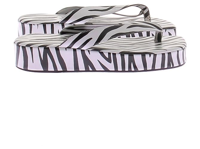 Sandali Amina Muaddi Zebra in pelle bianca 38 Bianco - vista 6