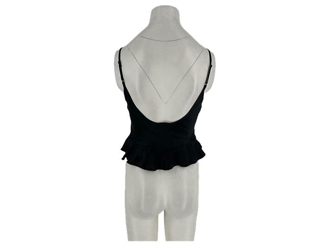 Autre Marque Top DELFI de seda negro XS - vista 2