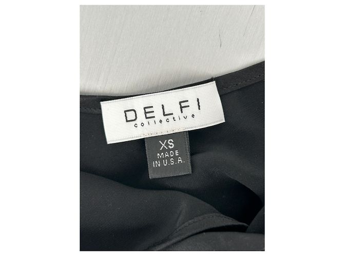 Autre Marque Top DELFI de seda negro XS - vista 5