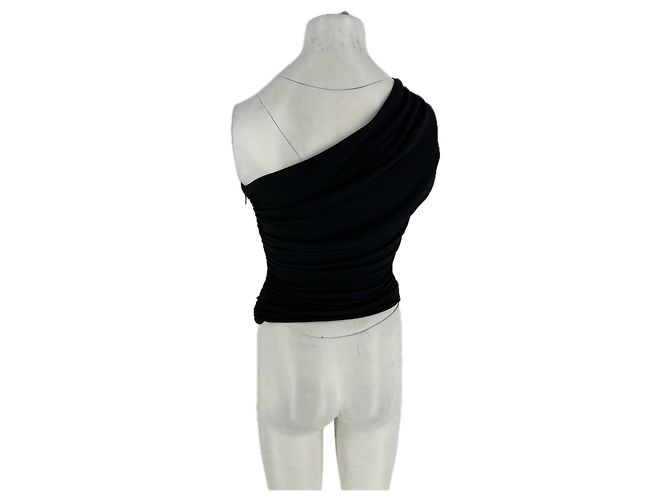 Top asimétrico negro de viscosa Tory Burch - vista 2