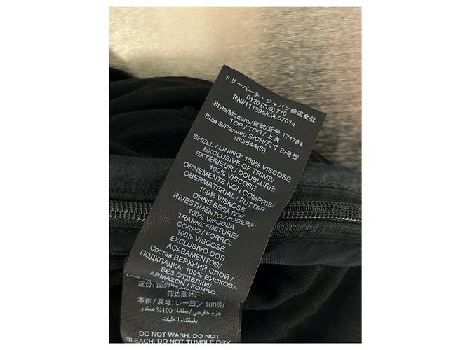 Top asimétrico negro de viscosa Tory Burch - vista 7