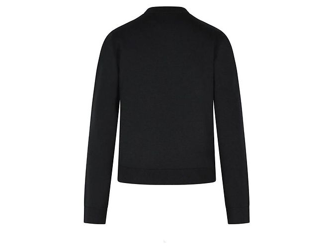 Moncler Cardigan de lana acolchado con cremallera para mujer Negro - vista 3