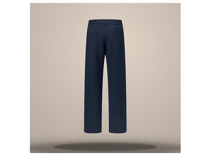 Louis Vuitton Leichte Leinen-Workwear-Hose Relaxed Fit Blau - Ansicht 4