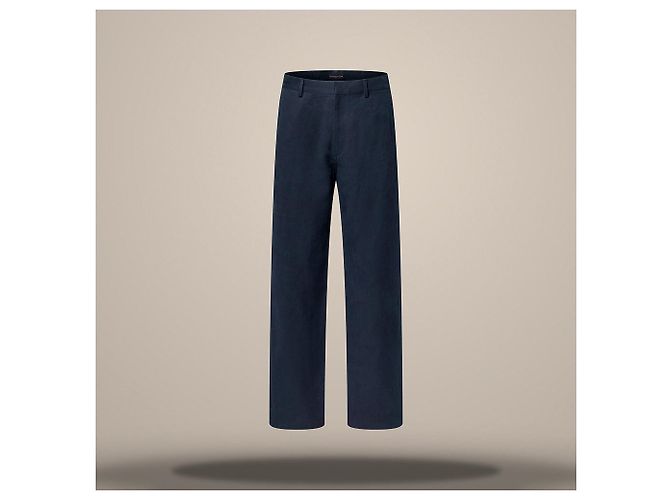 Louis Vuitton Leichte Leinen-Workwear-Hose Relaxed Fit Blau - Ansicht 5