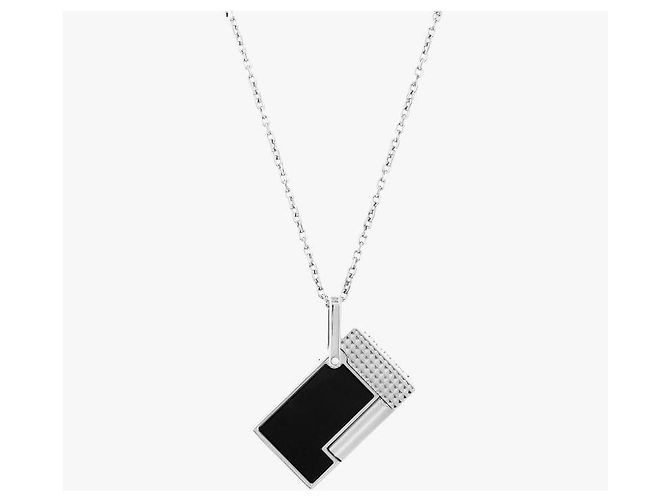 St Dupont Halsband für Feuerzeug Schwarz Silber - Ansicht 8
