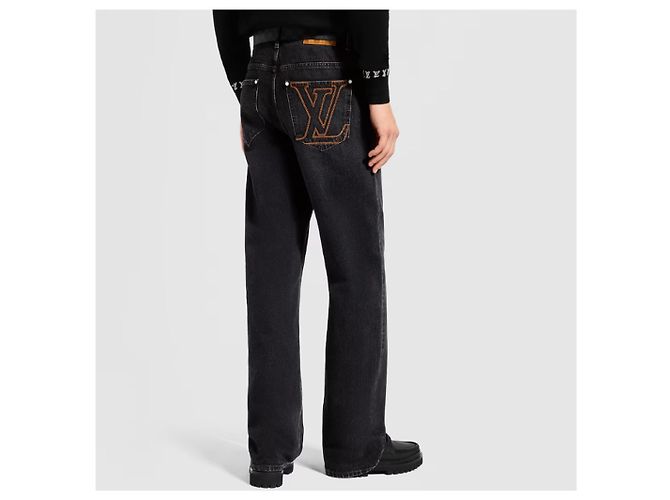 Louis Vuitton Skate Fit Denimhose Schwarz - Ansicht 7