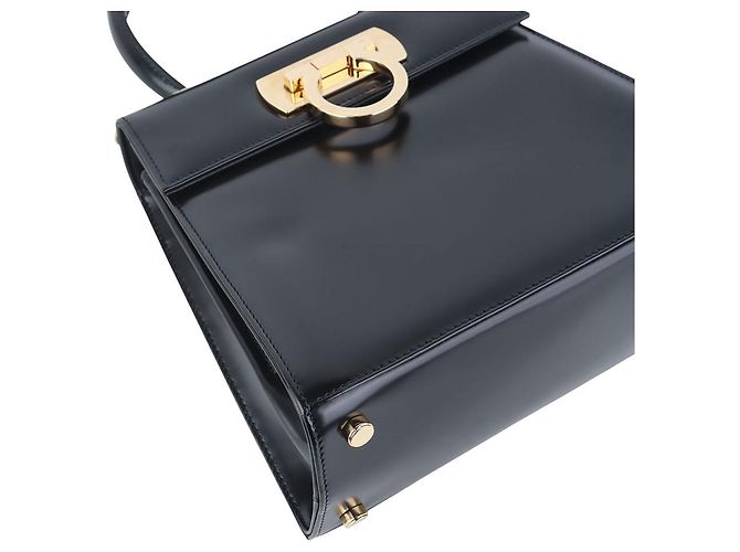 Salvatore Ferragamo Borsa a tracolla Kelly Small Gancini tono oro D'oro - vista 5