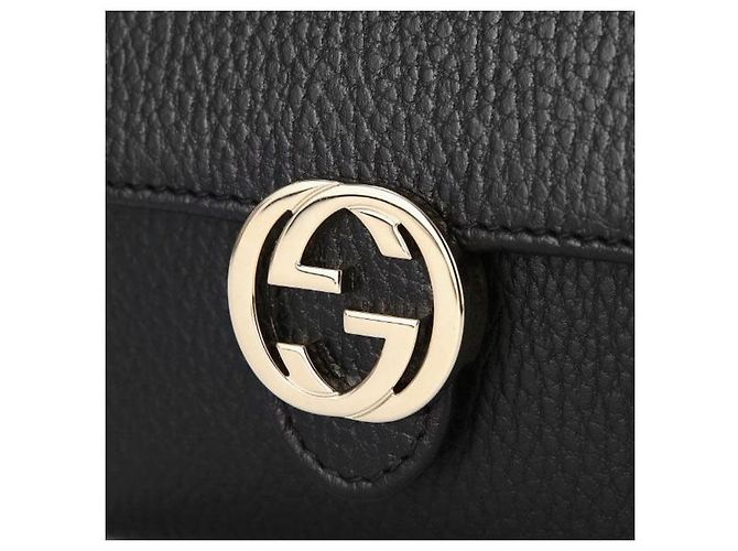 Gucci Portafoglio con patta interlocking Nero - vista 6