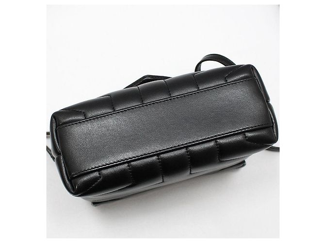 Saint Laurent Borsa a tracolla Loulou Toy Mini in pelle nera monogram - vista 5