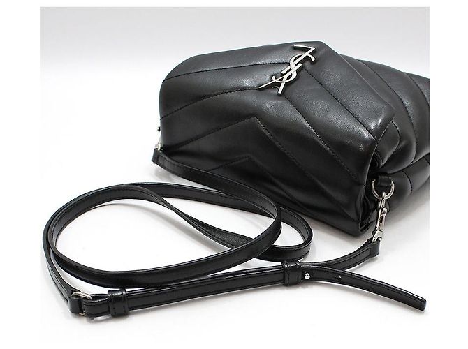 Saint Laurent Borsa a tracolla Loulou Toy Mini in pelle nera monogram - vista 6