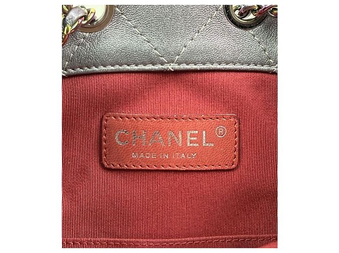Chanel Zaino Gabrielle iridescente Porpora - vista 10