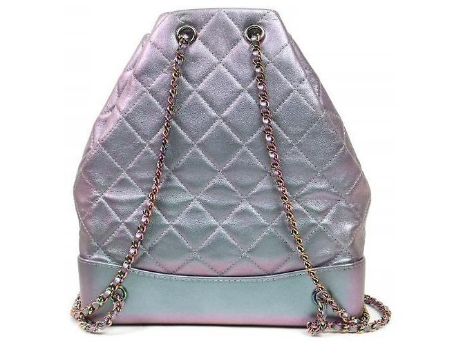 Chanel Zaino Gabrielle iridescente Porpora - vista 3