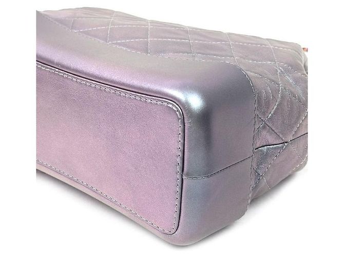 Chanel Zaino Gabrielle iridescente Porpora - vista 6