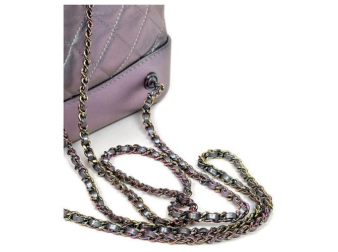 Chanel Zaino Gabrielle iridescente Porpora - vista 8