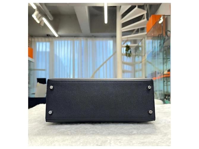 Hermès Timbro della dimensione della borsa Kelly Nero - vista 3