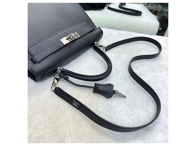 Hermès Timbro della dimensione della borsa Kelly Nero - vista 5