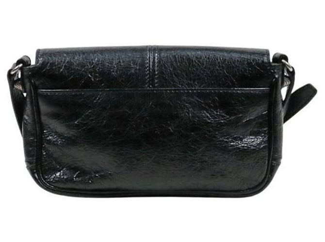 Balenciaga Mini Borsa a Tracolla con Patta Le Cagole Nero - vista 3