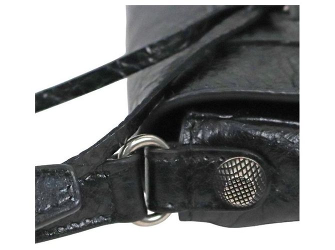 Balenciaga Mini Borsa a Tracolla con Patta Le Cagole Nero - vista 5