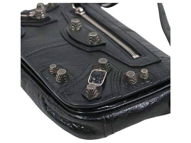 Balenciaga Mini Borsa a Tracolla con Patta Le Cagole Nero - vista 7