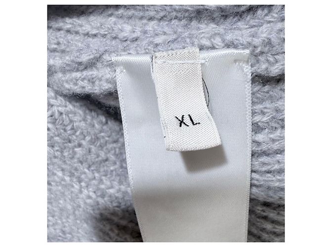 Céline Triope Rippstrick-Hoodie aus Wolle Grau XL Braun - Ansicht 6