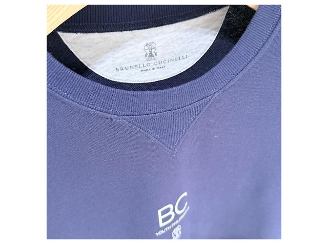 Brunello Cucinelli Baumwoll-Sweatshirt mit Rundhalsausschnitt Navy Grade, XL) Blau - Ansicht 4