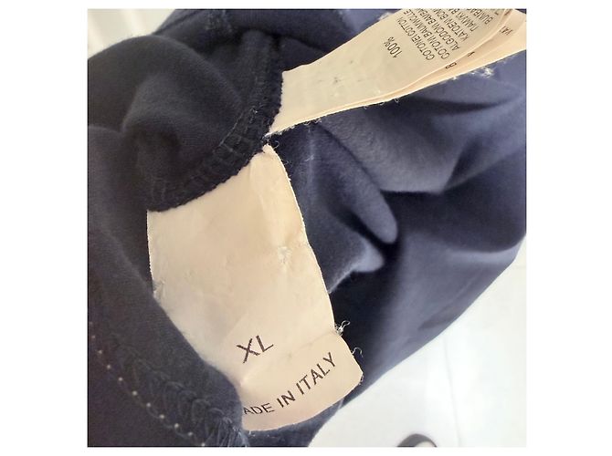 Brunello Cucinelli T-shirt in cotone a maniche corte girocollo Navy (XL) Blu - vista 7