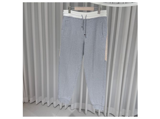 Brunello Cucinelli Set Pantaloni e Felpa con Cappuccio e Zip in Cotone Training Grigio Marrone - vista 7