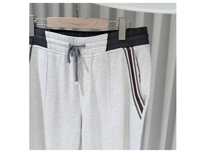 Brunello Cucinelli Mutande da allenamento in cotone per uomo Bianco - vista 4