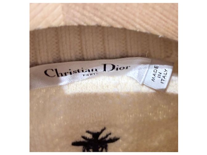 Dior Kaschmir-Woll-Cardigan mit Reißverschluss in Weiß (Größe - Ansicht 5