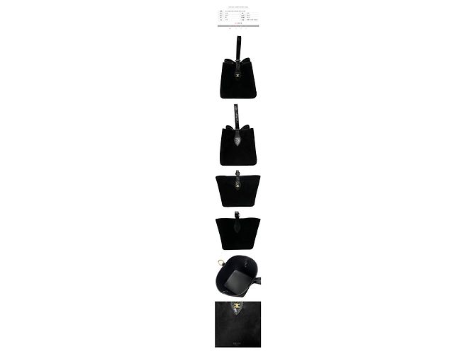 Céline Borsa Tote Amber Piccola in Camoscio Nero GUH - vista 2