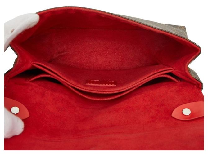 Bolsa de Ombro Louis Vuitton Monogram Saint Michel Marrom Vermelho - vista 10
