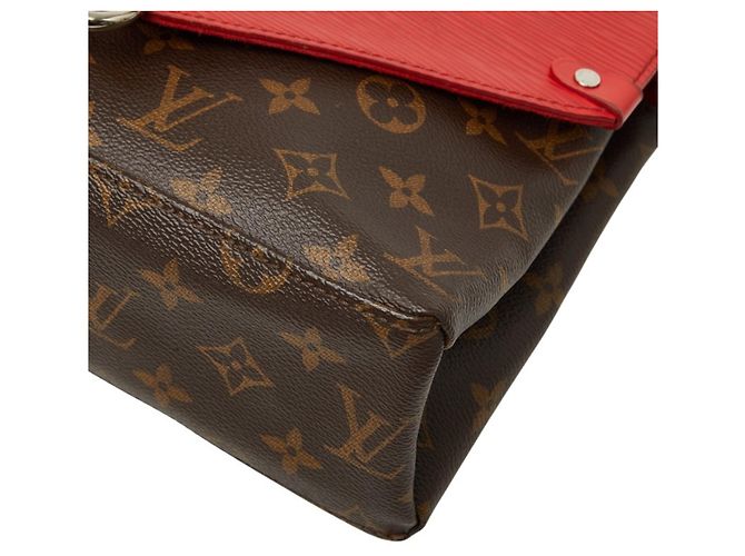 Bolsa de Ombro Louis Vuitton Monogram Saint Michel Marrom Vermelho - vista 5