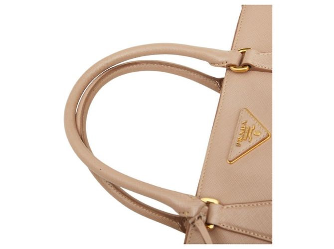 Borsa Prada Galleria con placca logo triangolare Beige - vista 10