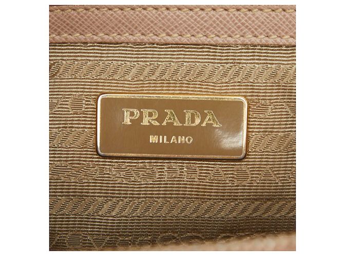 Borsa Prada Galleria con placca logo triangolare Beige - vista 13