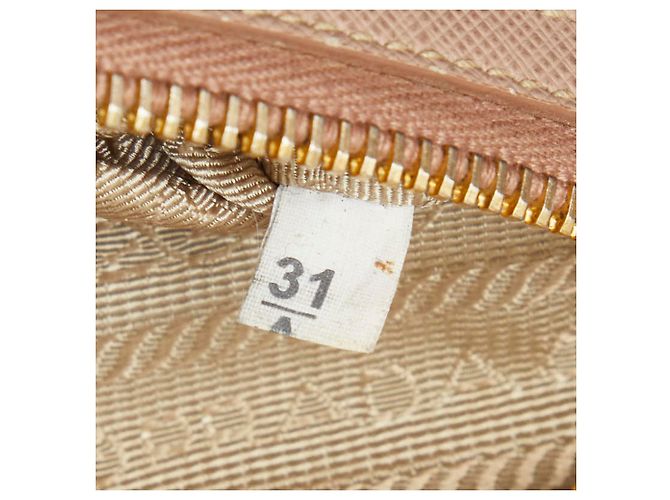 Borsa Prada Galleria con placca logo triangolare Beige - vista 14
