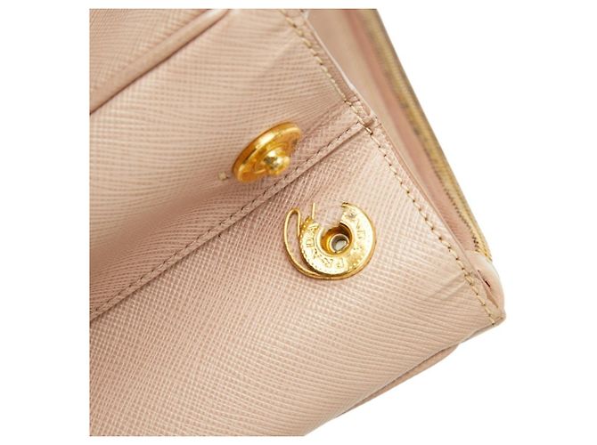 Borsa Prada Galleria con placca logo triangolare Beige - vista 8