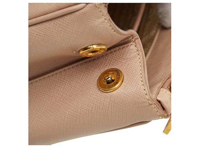 Borsa Prada Galleria con placca logo triangolare Beige - vista 9
