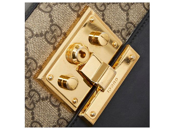 Borsa a mano Gucci GG Supreme Borsa a tracolla con catena Marrone Nero - vista 10