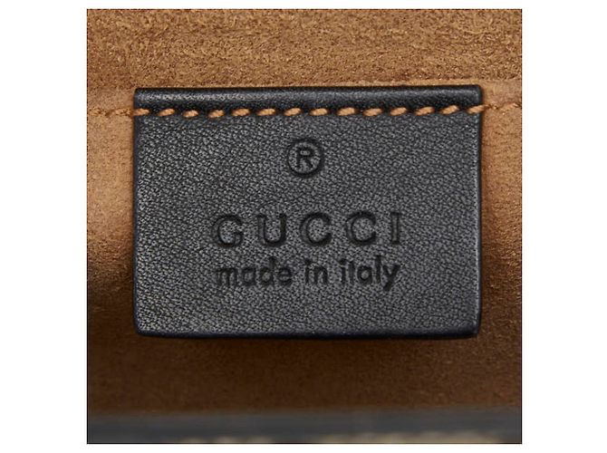 Borsa a mano Gucci GG Supreme Borsa a tracolla con catena Marrone Nero - vista 12