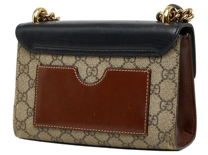 Borsa a mano Gucci GG Supreme Borsa a tracolla con catena Marrone Nero - vista 2