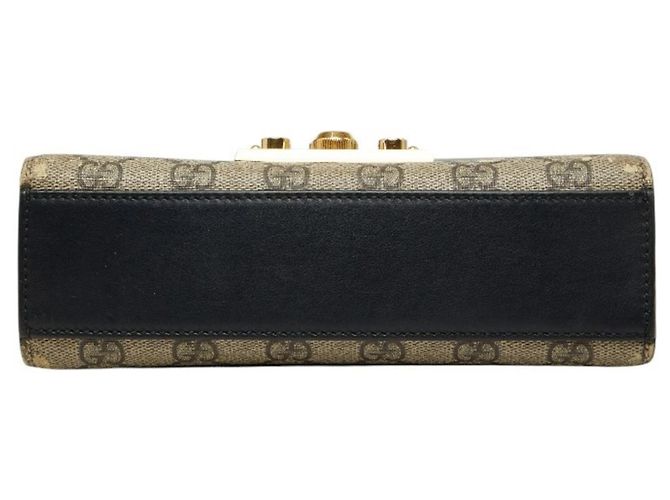 Borsa a mano Gucci GG Supreme Borsa a tracolla con catena Marrone Nero - vista 3