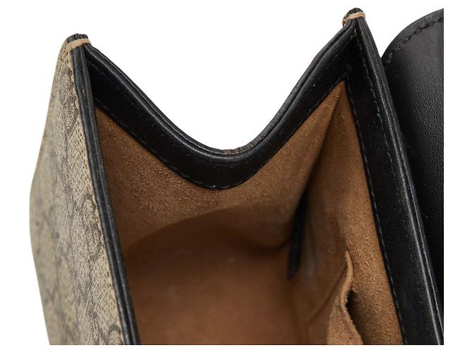 Borsa a mano Gucci GG Supreme Borsa a tracolla con catena Marrone Nero - vista 8