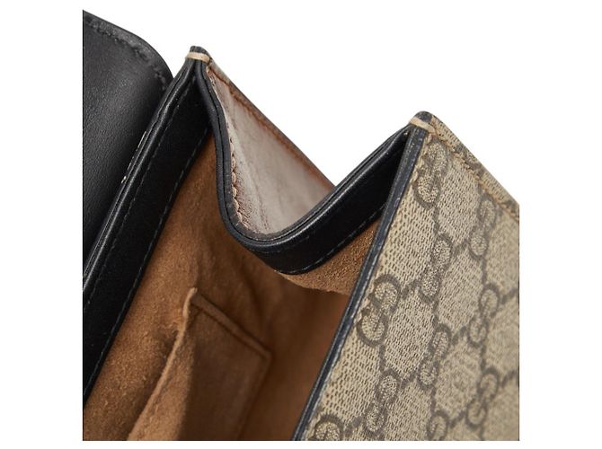 Borsa a mano Gucci GG Supreme Borsa a tracolla con catena Marrone Nero - vista 9