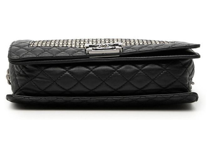 Borsa a tracolla Chanel Coco Mark Boy Chain Nero Beige - vista 3