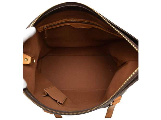 Borsa a tracolla Louis Vuitton Monogram Cabas Mezzo Marrone - vista 4
