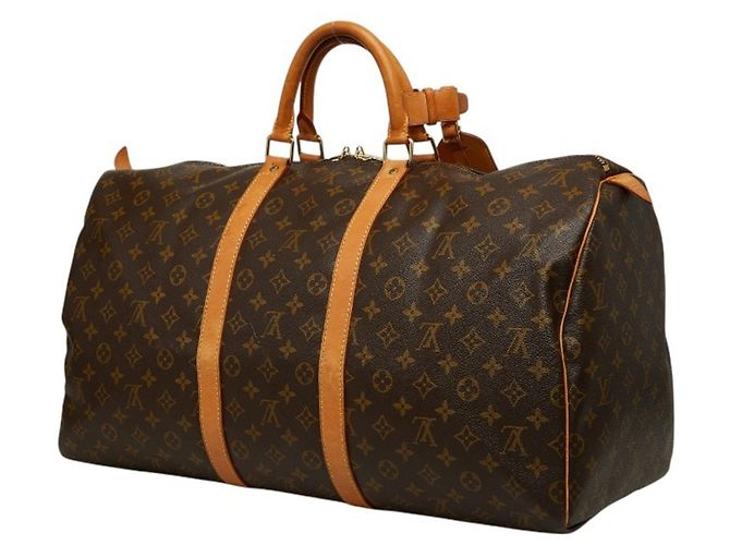 Borsa Boston Louis Vuitton Monogram Keepall 55 Marrone - vista 2